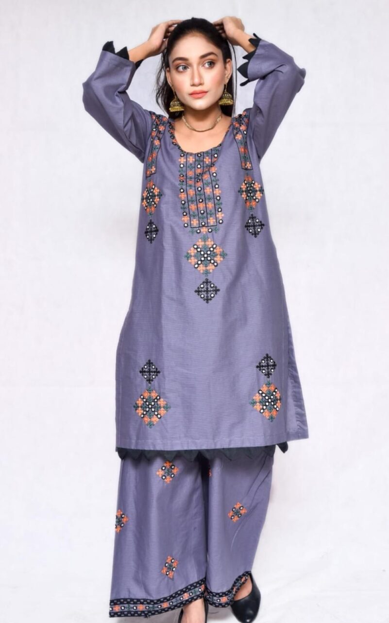 2025 Summer Collection stitched 2pcs suit - Image 5
