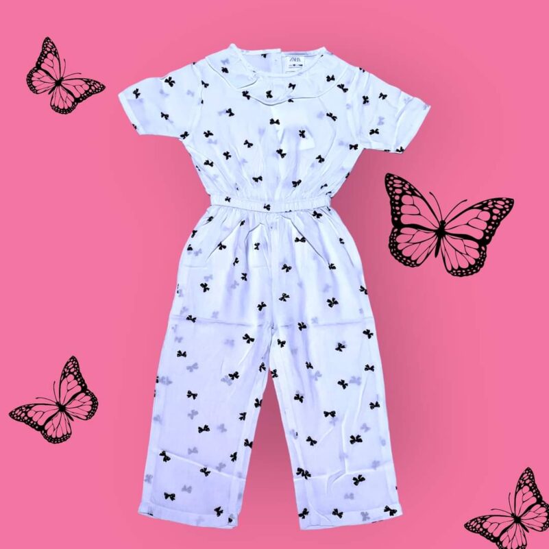 Girls Butterfly Noir Elegance Jumpsuit