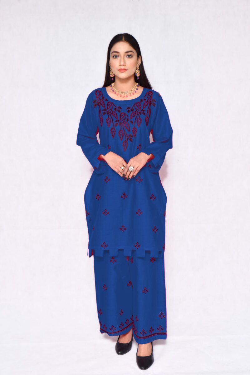 2025 Summer Collection stitched 2pcs suit - Image 3