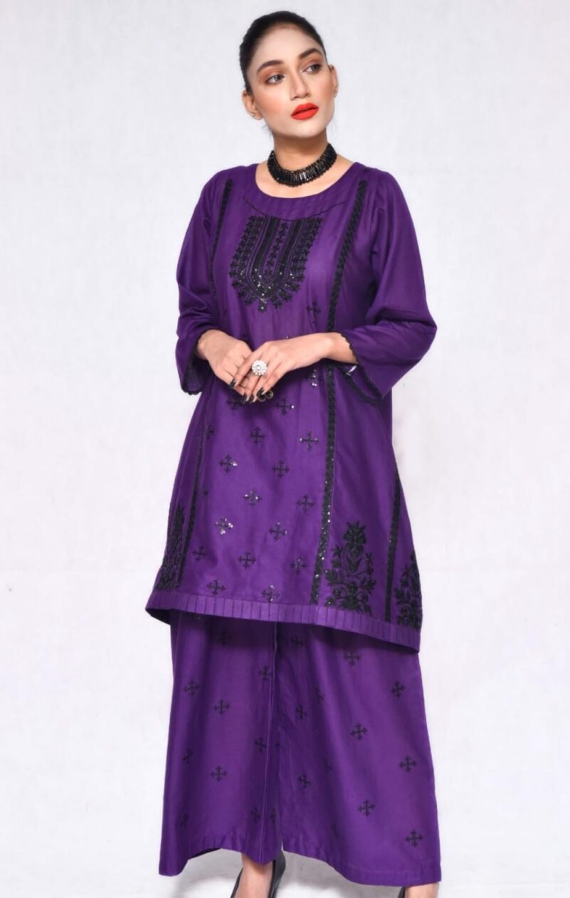 2025 Summer Collection stitched 2pcs suit - Image 5