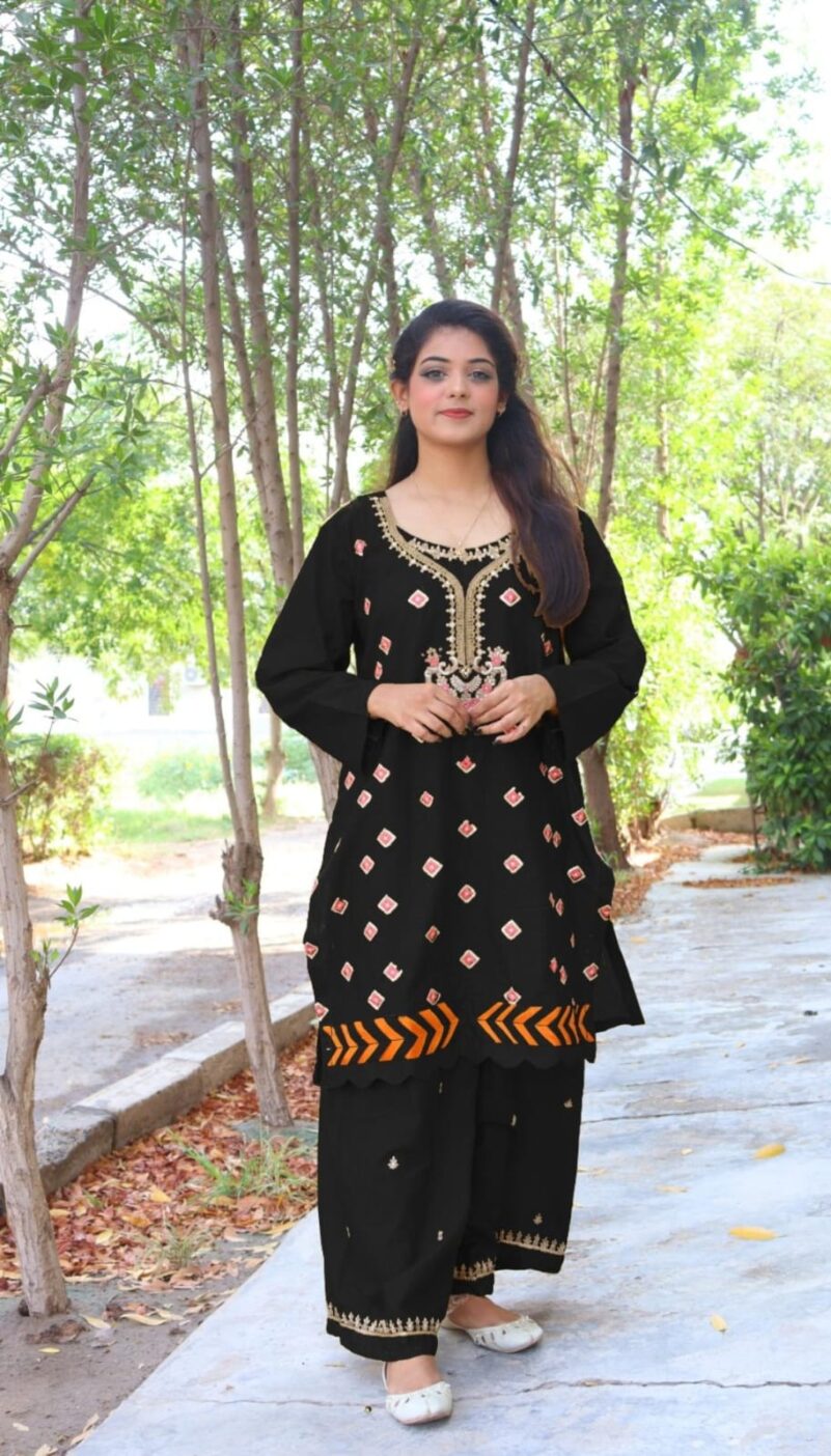 2025 Summer Collection stitched 2pcs suit - Image 4